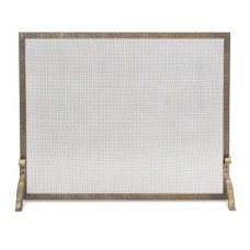 Pilgrim Home and Hearth 18254 Bay Branch Embossed Single Fireplace Panel Screen  Antique Brass - B00CI8KX7M